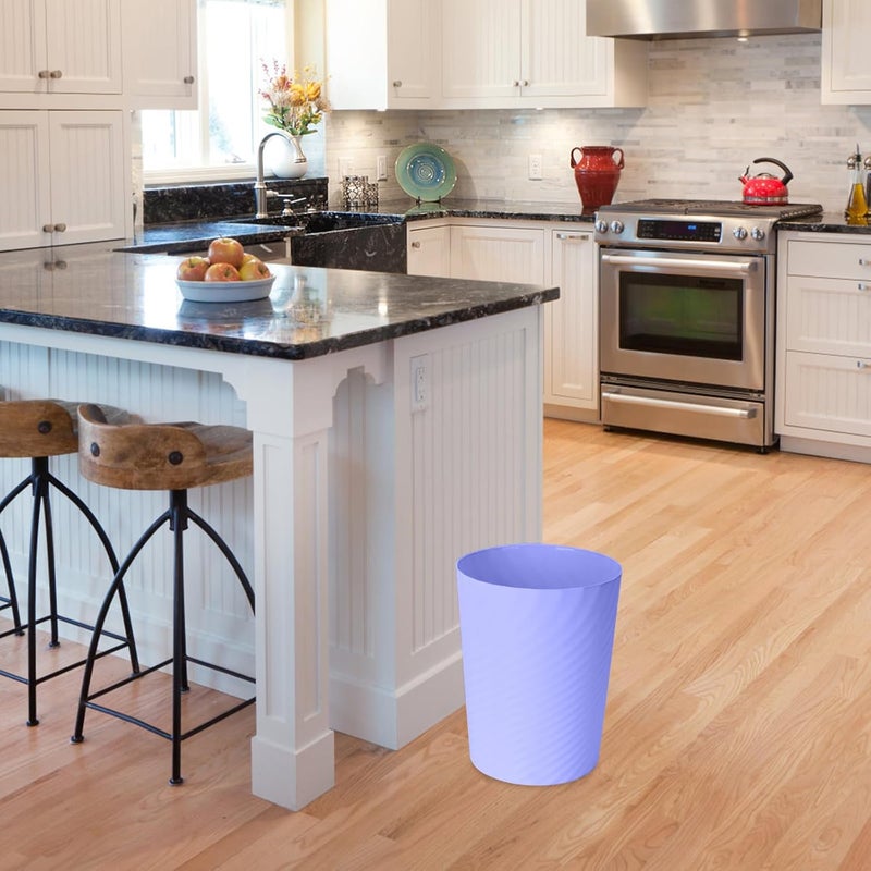 VKPLITE Small Plastic Trash Can - 1.8 Gallon - Light Purple - Wastebasket Garbage Can Container - Image 3
